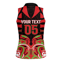 Custom Aotearoa Ngati Maru Women Sleeveless Polo Shirt New Zealand Traditional Maori Pattern DT05 - Polynesian Pride