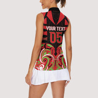 Custom Aotearoa Ngati Maru Women Sleeveless Polo Shirt New Zealand Traditional Maori Pattern DT05 - Polynesian Pride
