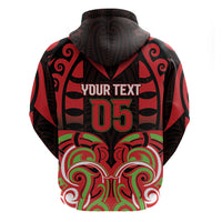 Custom Aotearoa Ngati Maru Zip Hoodie New Zealand Traditional Maori Pattern DT05 - Polynesian Pride
