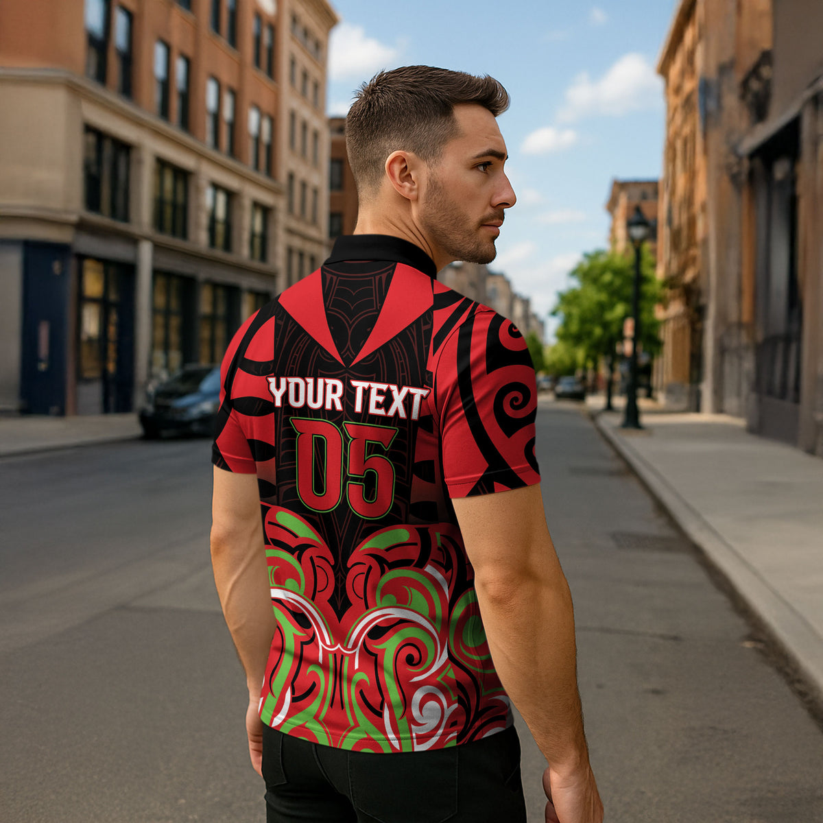 Custom Aotearoa Ngati Maru Zipper Polo Shirt New Zealand Traditional Maori Pattern DT05 - Polynesian Pride