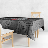 Black Palaka Hawaiian And Japanese Tablecloth Maneki Neko And Sakura Bloom