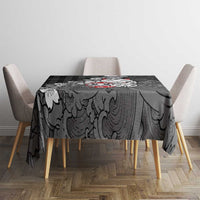 Black Palaka Hawaiian And Japanese Tablecloth Maneki Neko And Sakura Bloom
