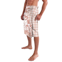 Beige Palaka Hawaiian And Japanese Lavalava Maneki Neko And Sakura Bloom DT05 - Polynesian Pride