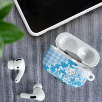 Blue Palaka Hawaiian And Japanese AirPods Case Maneki Neko And Sakura Bloom DT05 - Polynesian Pride