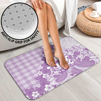 Purple Palaka Hawaiian And Japanese Bathroom Set Maneki Neko And Sakura Bloom DT05 - Polynesian Pride