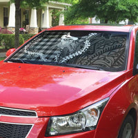 Black Hawaii Palaka Cowboy Turtle Auto Sun Shade Hawaiian Paniolo Puakenikeni Maile Lei