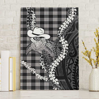 Black Hawaii Palaka Cowboy Turtle Canvas Wall Art Hawaiian Paniolo Puakenikeni Maile Lei