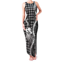 Black Hawaii Palaka Cowboy Turtle Family Matching Tank Maxi Dress and Hawaiian Shirt Hawaiian Paniolo Puakenikeni Maile Lei