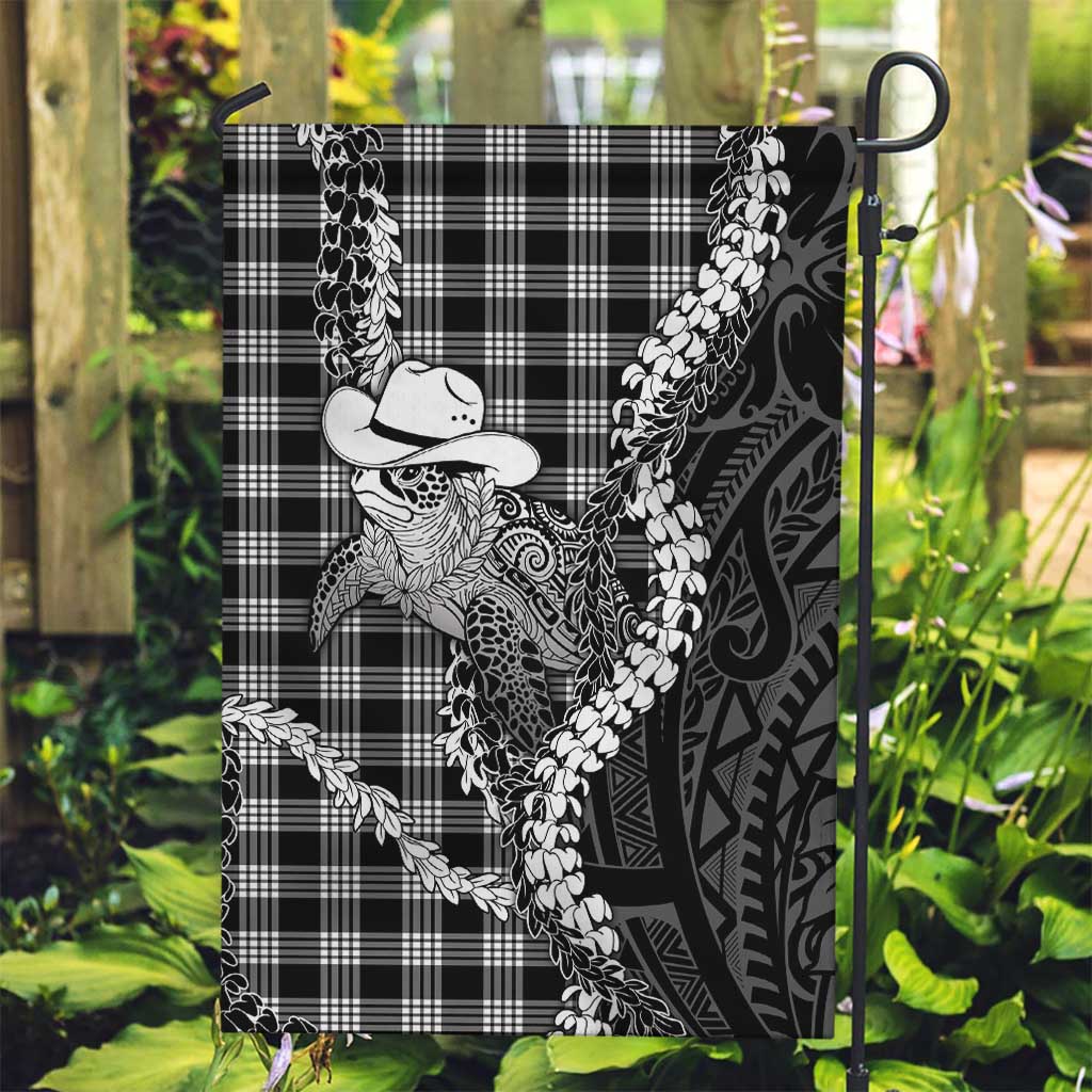Black Hawaii Palaka Cowboy Turtle Garden Flag Hawaiian Paniolo Puakenikeni Maile Lei