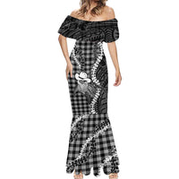 Black Hawaii Palaka Cowboy Turtle Mermaid Dress Hawaiian Paniolo Puakenikeni Maile Lei DT05 - Polynesian Pride