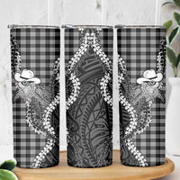 Black Hawaii Palaka Cowboy Turtle Skinny Tumbler Hawaiian Paniolo Puakenikeni Maile Lei DT05 - Polynesian Pride