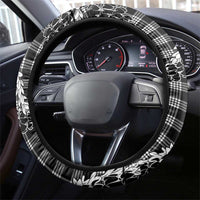 Black Hawaii Palaka Cowboy Turtle Steering Wheel Cover Hawaiian Paniolo Puakenikeni Maile Lei