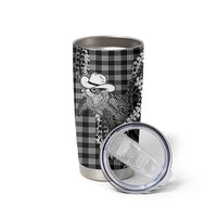 Black Hawaii Palaka Cowboy Turtle Tumbler Cup Hawaiian Paniolo Puakenikeni Maile Lei DT05 - Polynesian Pride