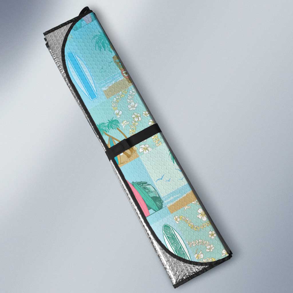 Hawaii Surfing Auto Sun Shade He'e Nalu