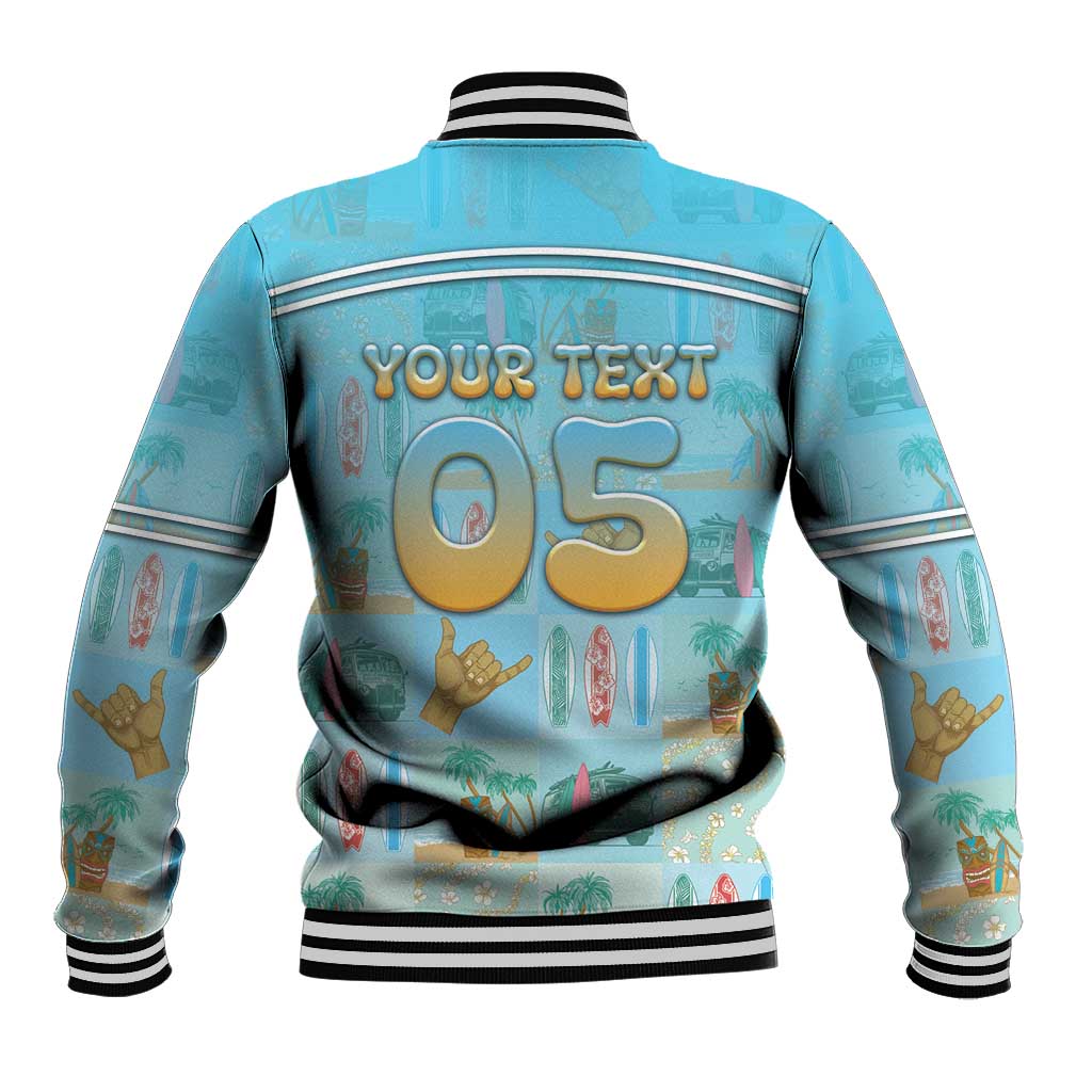 Custom Hawaii Surfing Baseball Jacket He'e Nalu