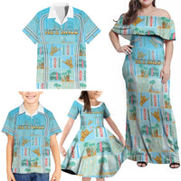 Custom Hawaii Surfing Family Matching Off Shoulder Maxi Dress and Hawaiian Shirt He'e Nalu DT05 - Polynesian Pride