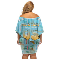 Custom Hawaii Surfing Family Matching Off Shoulder Short Dress and Hawaiian Shirt He'e Nalu DT05 - Polynesian Pride