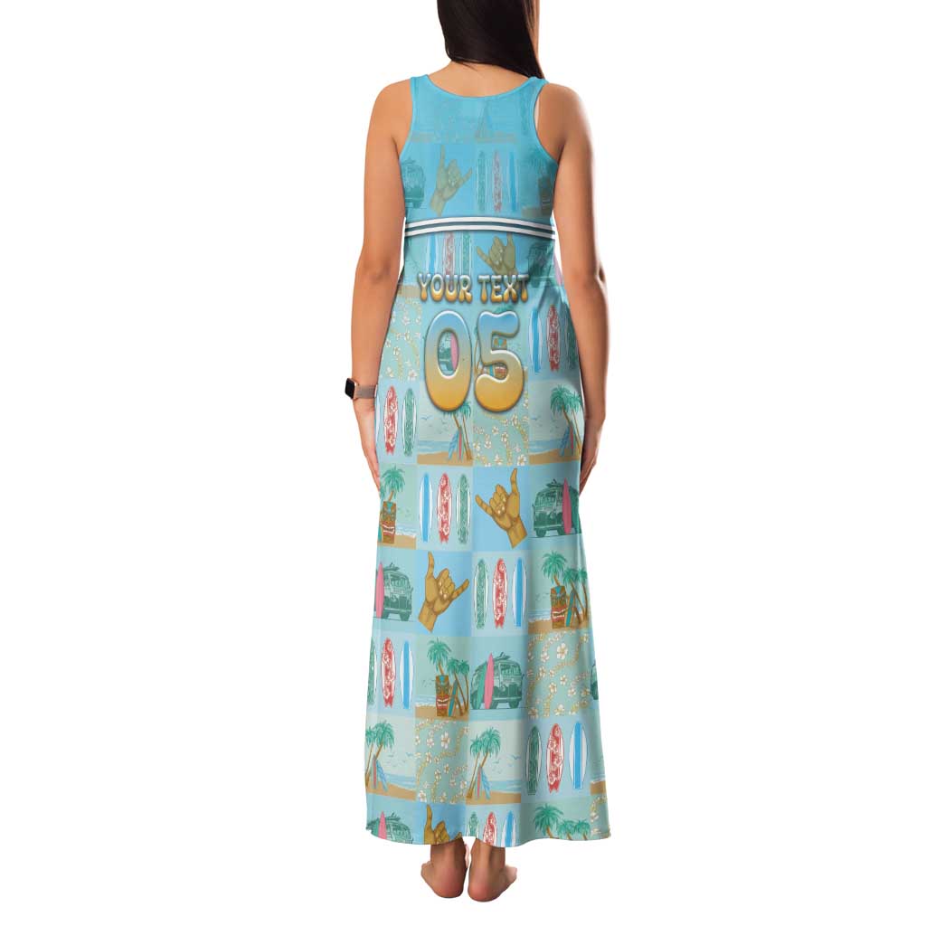 Custom Hawaii Surfing Family Matching Tank Maxi Dress and Hawaiian Shirt He'e Nalu DT05 - Polynesian Pride