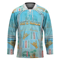 Custom Hawaii Surfing Hockey Jersey He'e Nalu