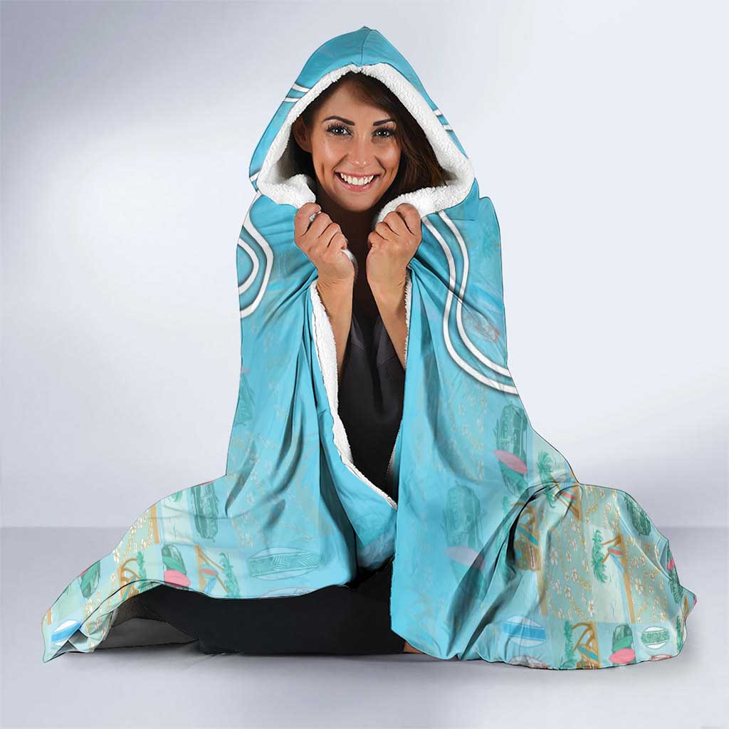 Hawaii Surfing Hooded Blanket He'e Nalu