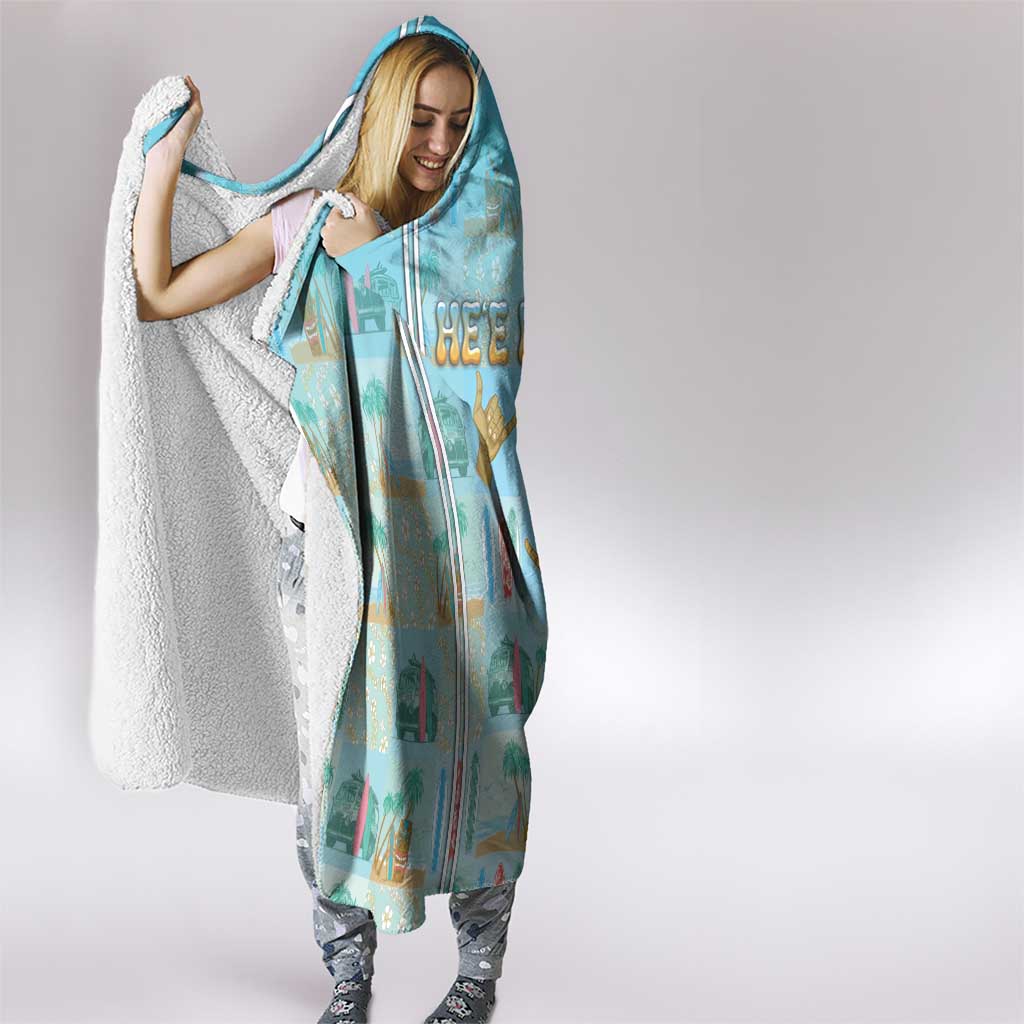 Hawaii Surfing Hooded Blanket He'e Nalu