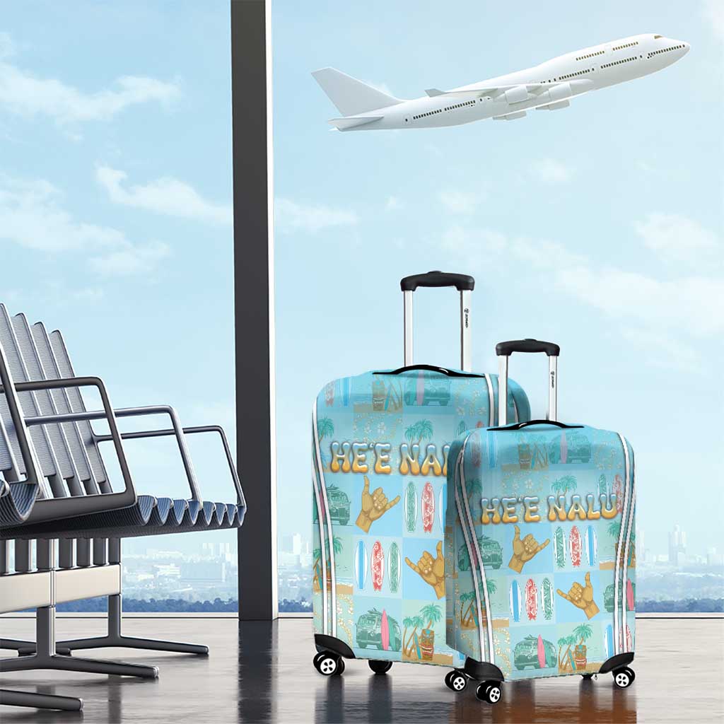 Hawaii Surfing Luggage Cover He'e Nalu