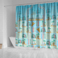 Hawaii Surfing Shower Curtain He'e Nalu