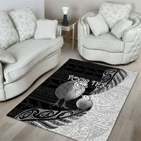 Personalised New Zealand Father's Day Area Rug Papa Kiwi Bird Tribal Pattern DT05 - Polynesian Pride