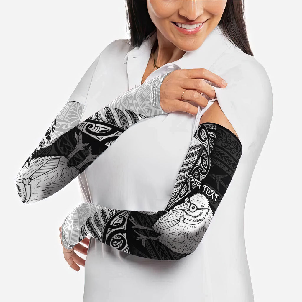 Personalised New Zealand Father's Day Arm Sleeves Papa Kiwi Bird Tribal Pattern DT05 - Polynesian Pride