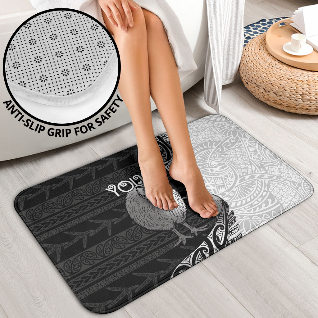 Personalised New Zealand Father's Day Bathroom Set Papa Kiwi Bird Tribal Pattern DT05 - Polynesian Pride