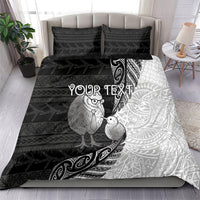 Personalised New Zealand Father's Day Bedding Set Papa Kiwi Bird Tribal Pattern DT05 - Polynesian Pride