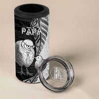 Personalised New Zealand Father's Day 4 in 1 Can Cooler Tumbler Papa Kiwi Bird Tribal Pattern DT05 - Polynesian Pride