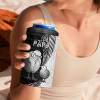 Personalised New Zealand Father's Day 4 in 1 Can Cooler Tumbler Papa Kiwi Bird Tribal Pattern DT05 - Polynesian Pride