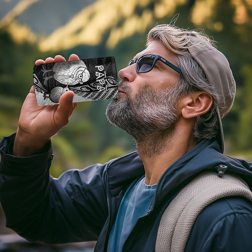 Personalised New Zealand Father's Day 4 in 1 Can Cooler Tumbler Papa Kiwi Bird Tribal Pattern DT05 - Polynesian Pride