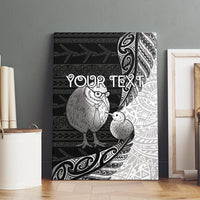 Personalised New Zealand Father's Day Canvas Wall Art Papa Kiwi Bird Tribal Pattern DT05 - Polynesian Pride