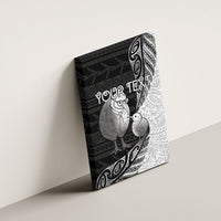 Personalised New Zealand Father's Day Canvas Wall Art Papa Kiwi Bird Tribal Pattern DT05 - Polynesian Pride