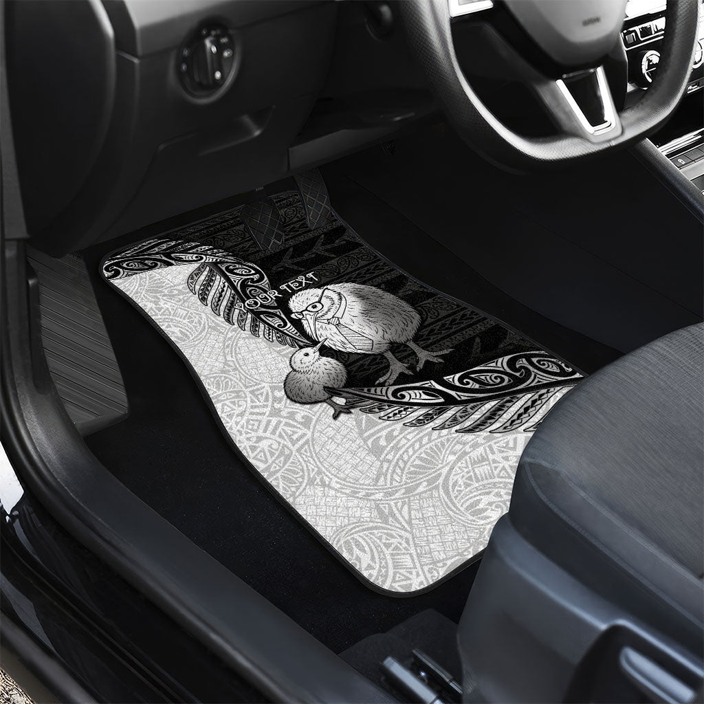 Personalised New Zealand Father's Day Car Mats Papa Kiwi Bird Tribal Pattern DT05 - Polynesian Pride