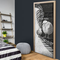Personalised New Zealand Father's Day Door Cover Papa Kiwi Bird Tribal Pattern DT05 - Polynesian Pride