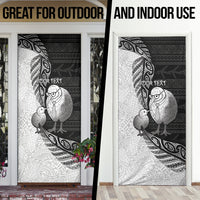 Personalised New Zealand Father's Day Door Cover Papa Kiwi Bird Tribal Pattern DT05 - Polynesian Pride