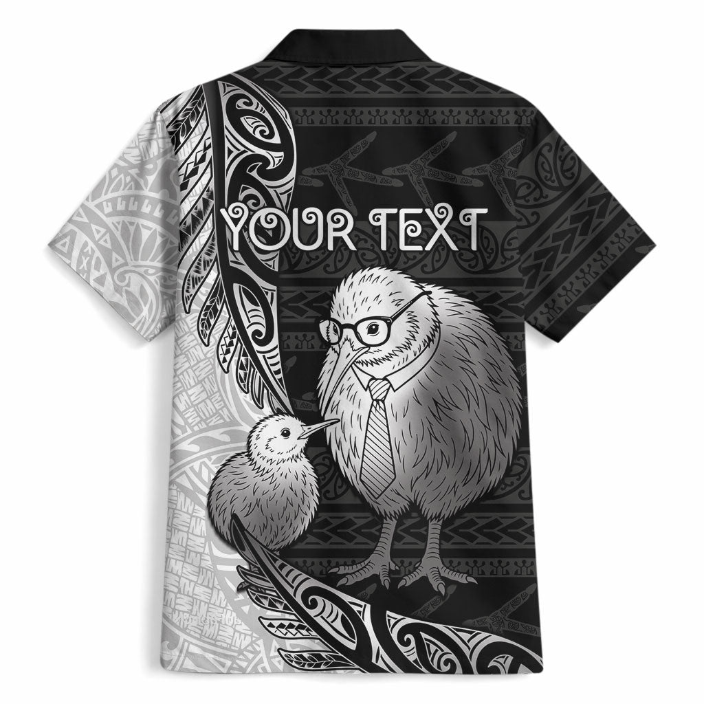 Personalised New Zealand Father's Day Hawaiian Shirt Papa Kiwi Bird Tribal Pattern DT05 - Polynesian Pride
