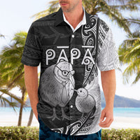 Personalised New Zealand Father's Day Hawaiian Shirt Papa Kiwi Bird Tribal Pattern DT05 - Polynesian Pride