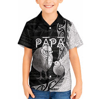 Personalised New Zealand Father's Day Hawaiian Shirt Papa Kiwi Bird Tribal Pattern DT05 - Polynesian Pride