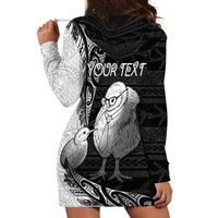 Personalised New Zealand Father's Day Hoodie Dress Papa Kiwi Bird Tribal Pattern DT05 - Polynesian Pride