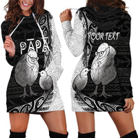 Personalised New Zealand Father's Day Hoodie Dress Papa Kiwi Bird Tribal Pattern DT05 - Polynesian Pride