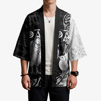 Personalised New Zealand Father's Day Kimono Papa Kiwi Bird Tribal Pattern DT05 - Polynesian Pride