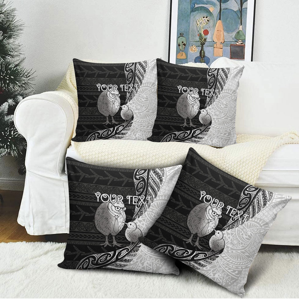 Personalised New Zealand Father's Day Pillow Cover Papa Kiwi Bird Tribal Pattern DT05 - Polynesian Pride