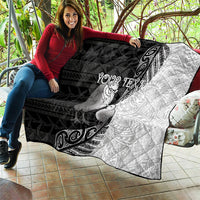 Personalised New Zealand Father's Day Quilt Papa Kiwi Bird Tribal Pattern DT05 - Polynesian Pride