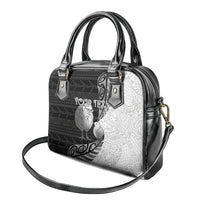 Personalised New Zealand Father's Day Shoulder Handbag Papa Kiwi Bird Tribal Pattern DT05 - Polynesian Pride