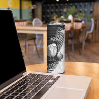 Personalised New Zealand Father's Day Skinny Tumbler Papa Kiwi Bird Tribal Pattern DT05 - Polynesian Pride