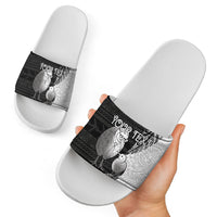 Personalised New Zealand Father's Day Slide Sandals Papa Kiwi Bird Tribal Pattern DT05 - Polynesian Pride
